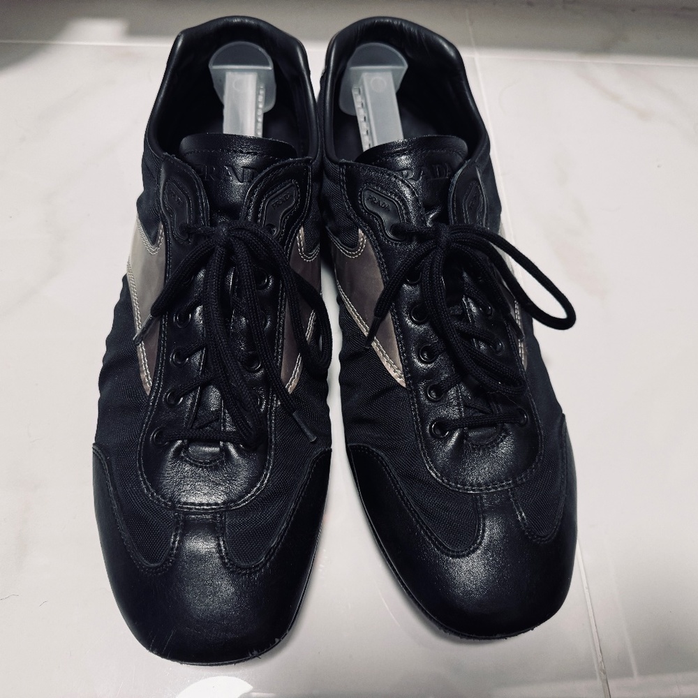 Men's Prada Sneakers, Blue/Silver